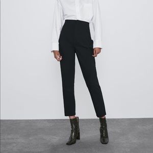 ZARA HIGH-WAISTED PANTS WITH DARTS